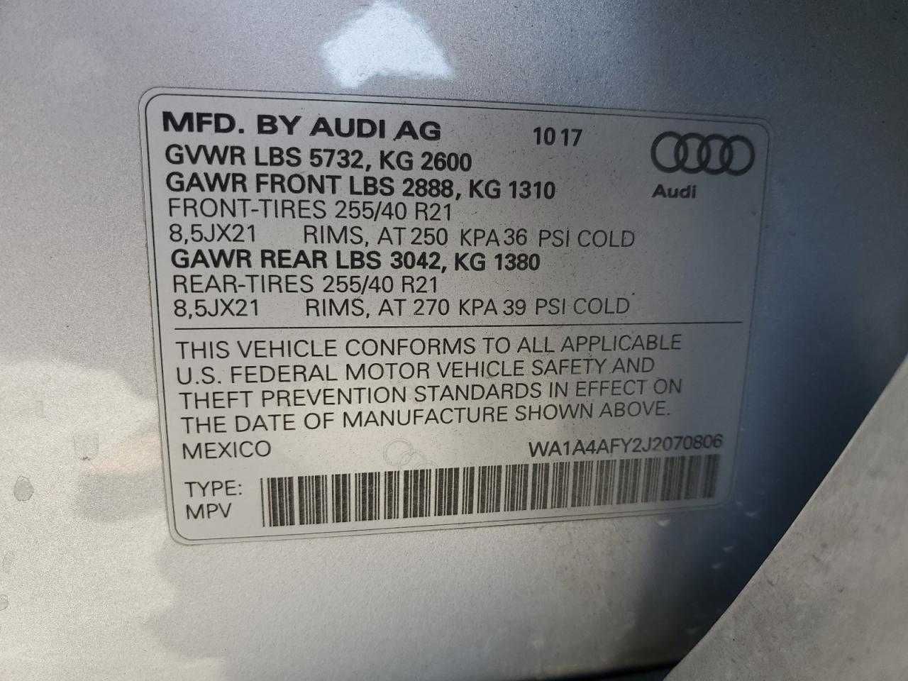 Audi SQ5 Premium Plus 2018