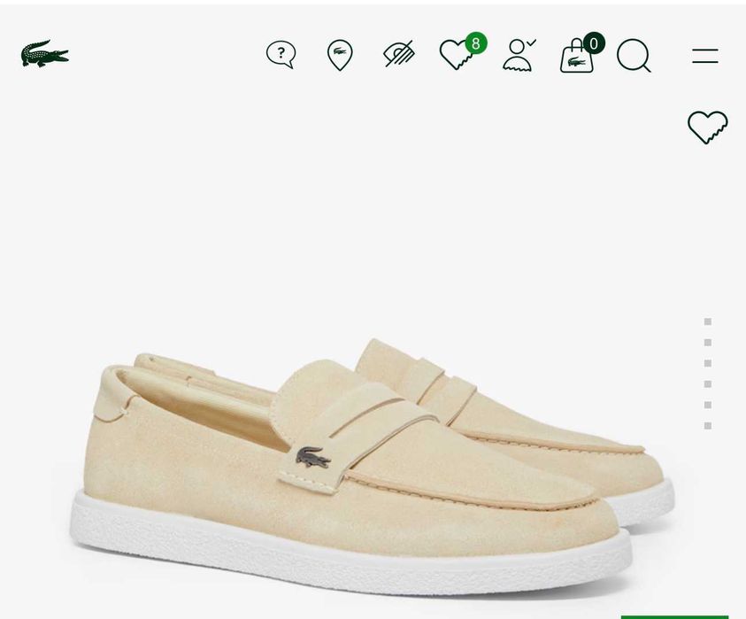 Лофери Lacoste сірі/бежеві 42-43(27.6см - 28см)