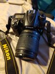 Nikon 7000 obiektyw i torba.