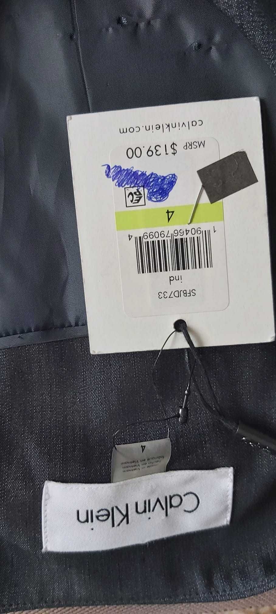 Nowy komplet sukienka i żakiet, Calvin Klein, rozmiar 38