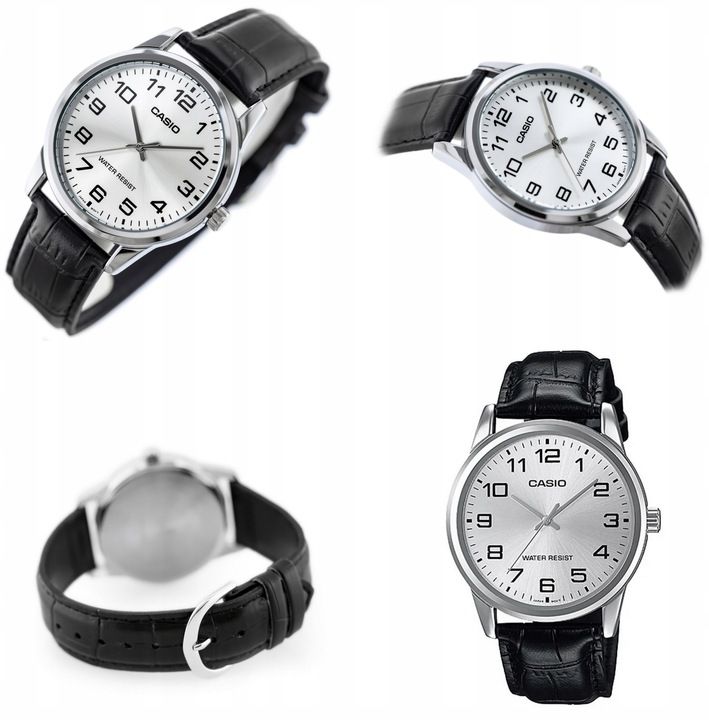 Zegarek Męski Casio Apollo +box +grawer Skórzany Cyfry Czarny Klasyczn