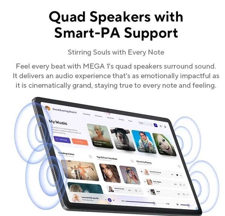 Планшет Blackview Mega 1 11.5'' FHD+ 8/256GB LTE Space Gray