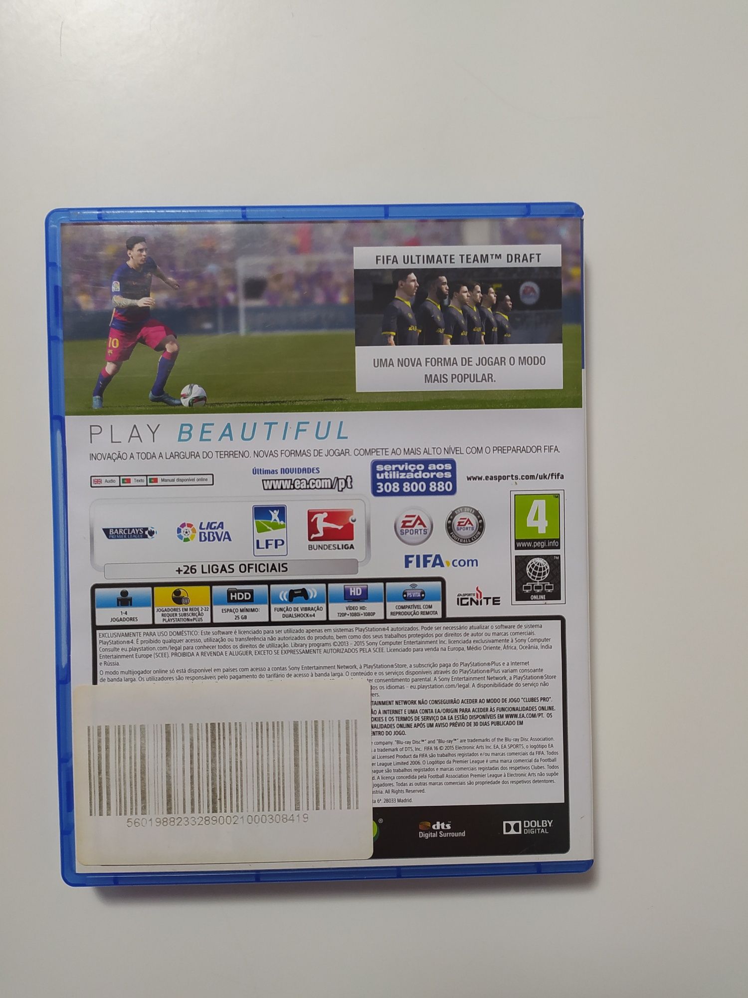 Jogo "FIFA 16" para PS4