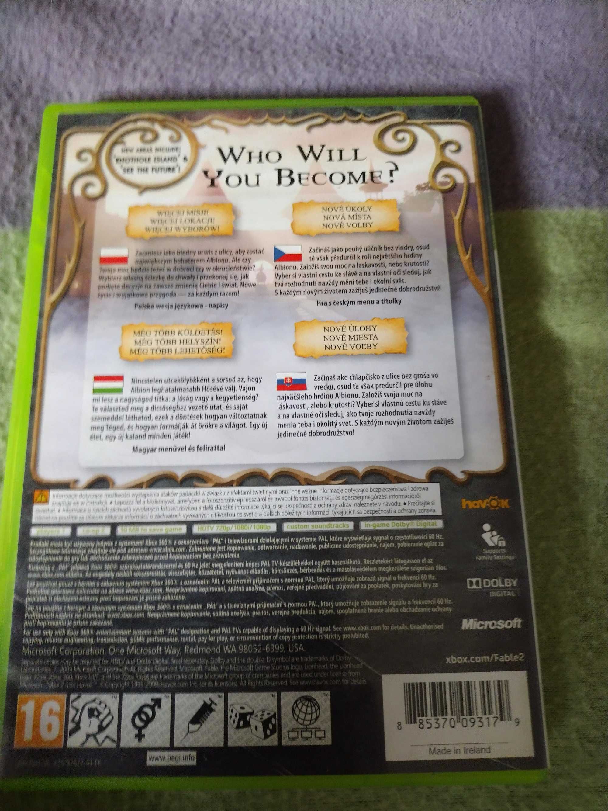 Gra na Xbox 360 Fable II