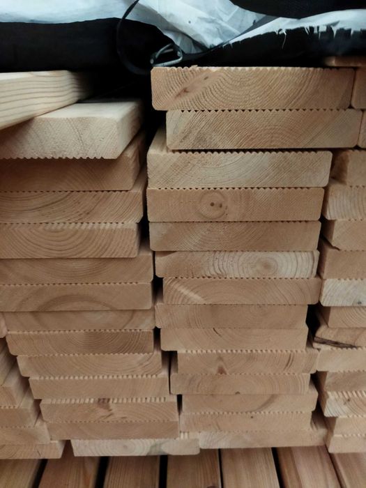 Deska tarasowa Świerk 28x145 drobny ryfel gładki KLASA AB