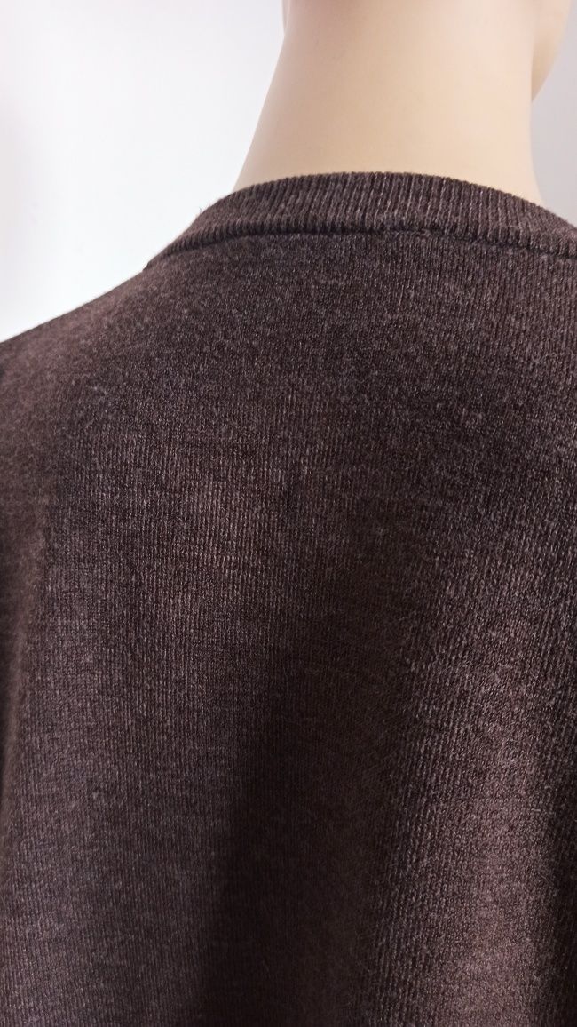 Sg Sweter damski 48 , Brązowy sweter 48 wraz z bluzką