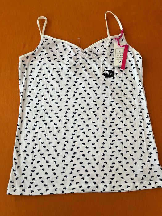 Koszulka damska na ramiączkach bluzeczka  biała  42 L