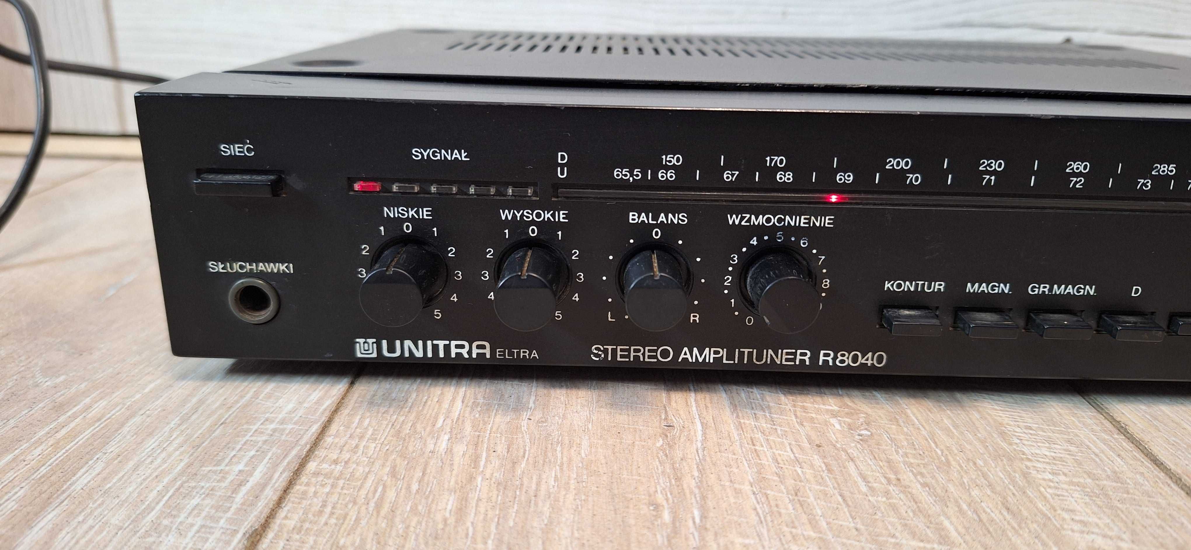 Amplituner Unitra R 8040 Czarny ! BDB STAN 100 % SPRAWNY! PRZESTROJONY