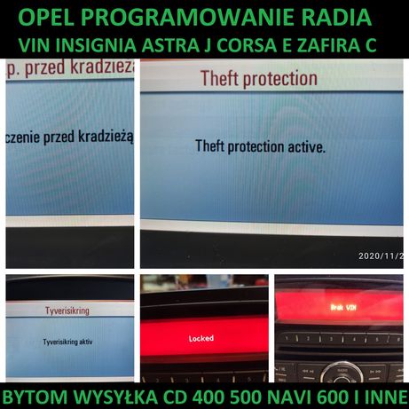 Opel odblokowanie radia CD400 CD500 DVD800 600/900 SILVERBOX HMI20 2.5