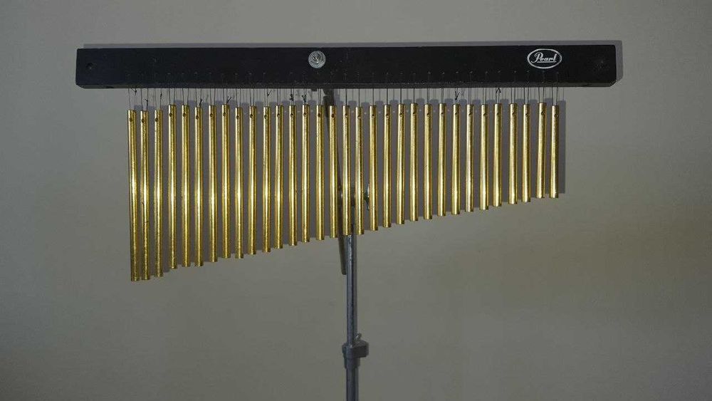 Carrilhão / Windchimes Pearl, dourado + suporte boom