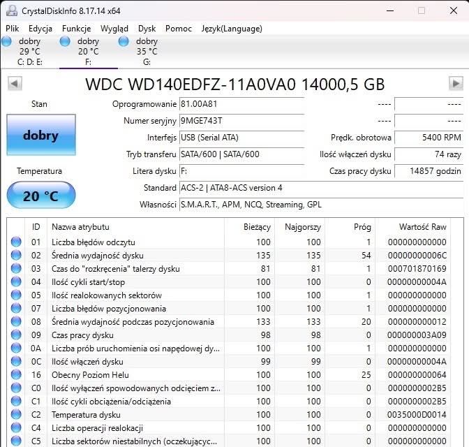 Dysk zewnętrzny Western Digital WD Elements 14TB