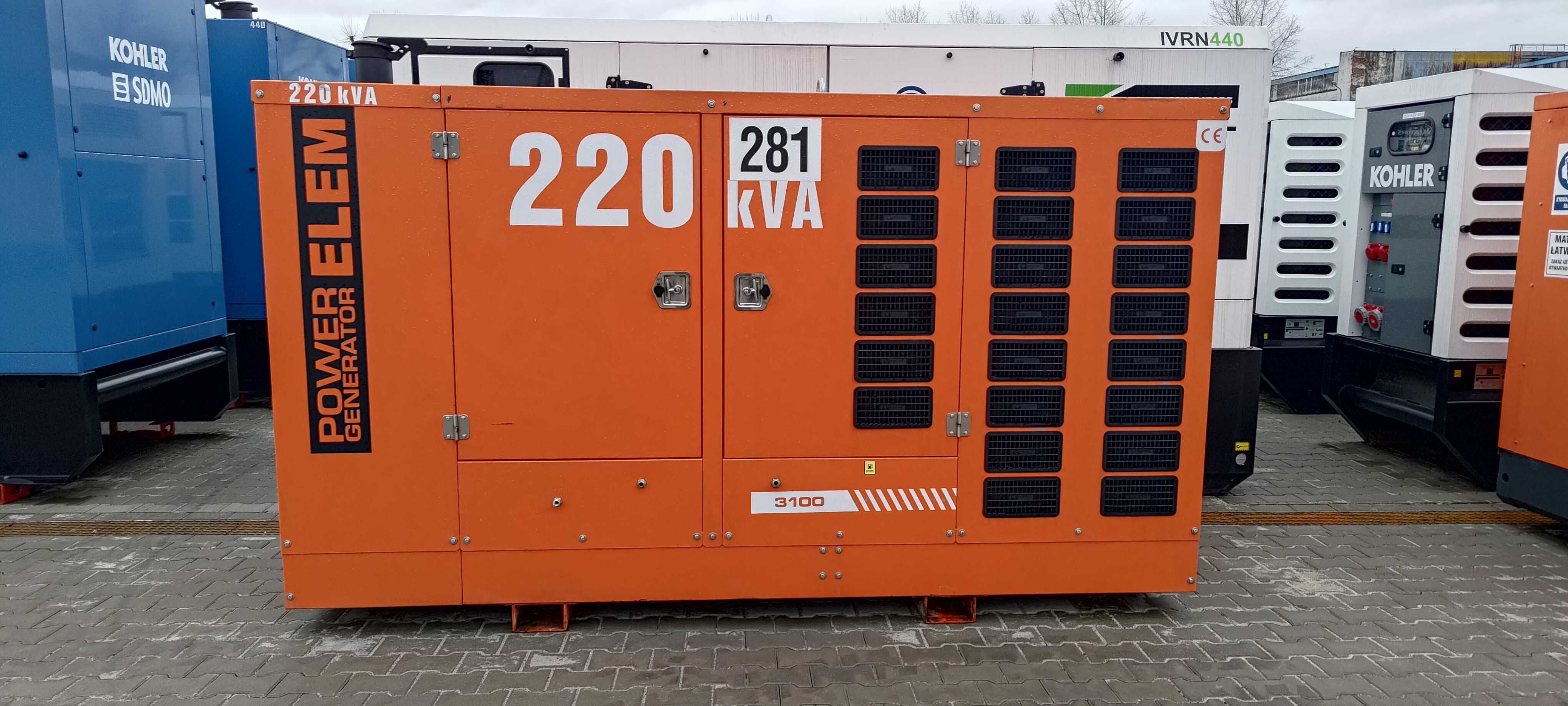 Agregat Prądotwórczy GRUPEL ELEM 5400 h - 2021 rok - 220KVA (nr. 281)