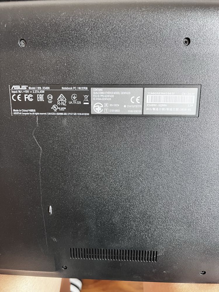 asus model x540n