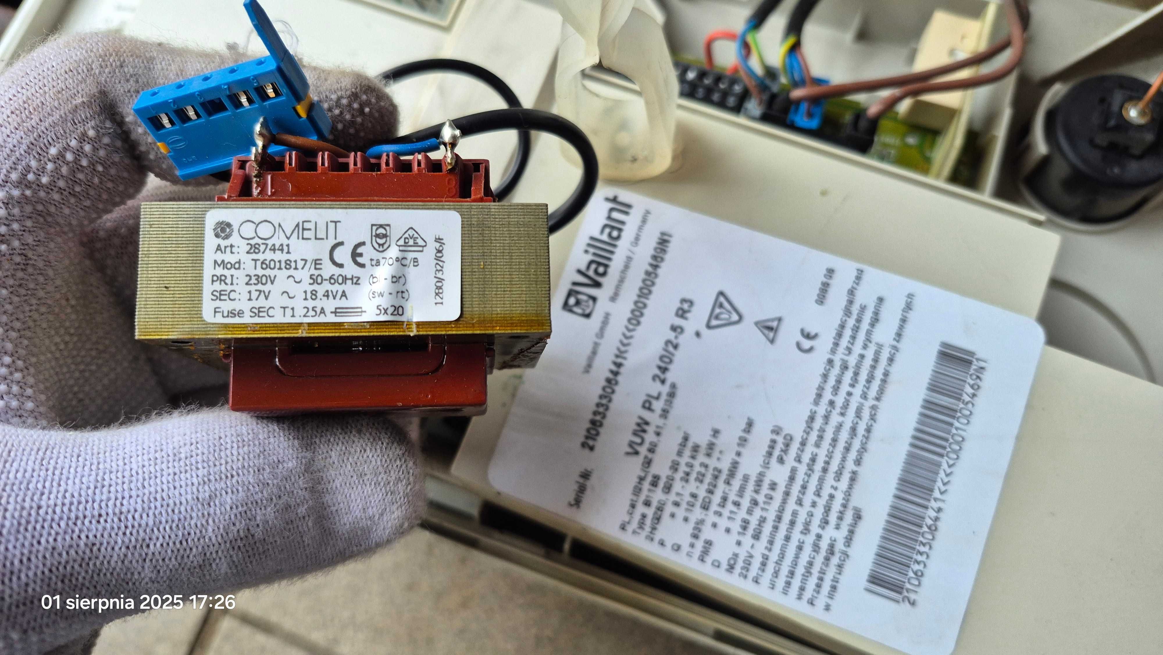 VAILLANT VUW PL240 2-5 Pompa Czujniki NTC kable elektronika