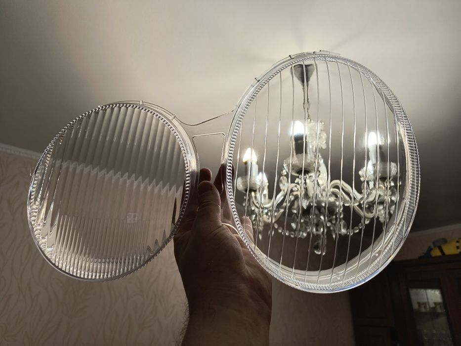 Скло фар Mercedes W210 дорест ксенон (пластик, як оригінал)