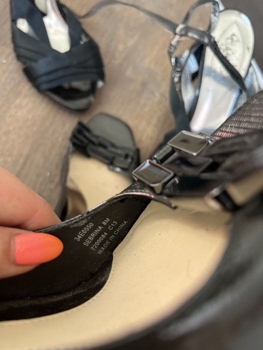 Zestaw Calvin Klein I Guess szpilki sandałki na obcasie r 37 czarne