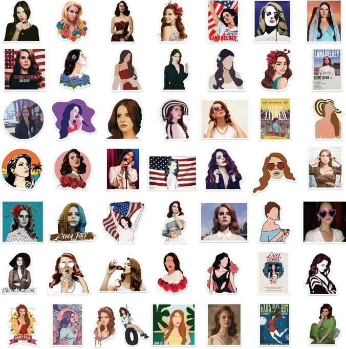 50 Autocolantes da Lana Del Rey ENTREGA GRÁTIS SELADO
