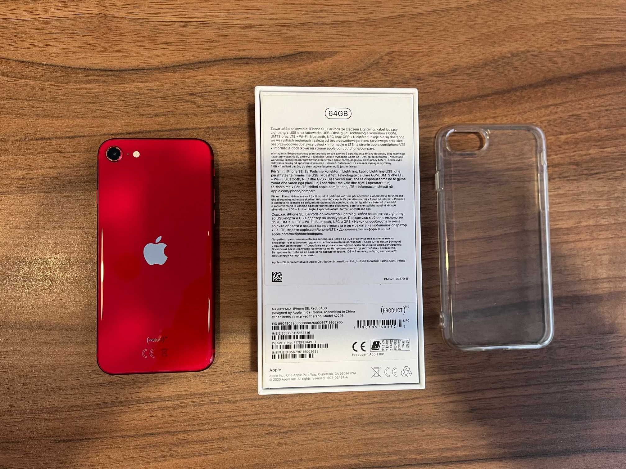 iPhone SE, 64 GB, RED, A2296, stan idealny, Warszawa, tanio