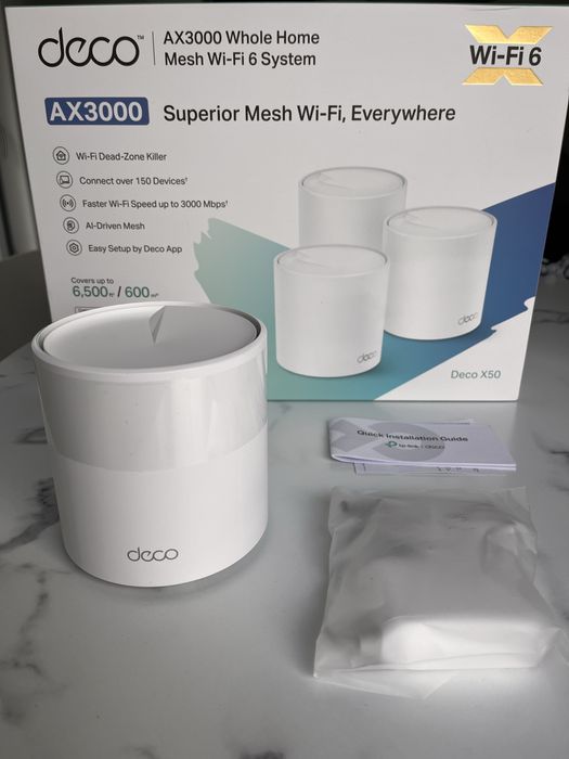 TP-Link Deco X50 router, satelita mesh WiFi6