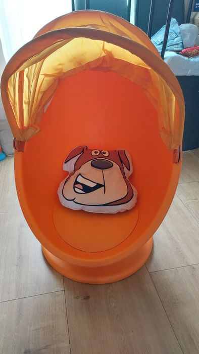 Fotel obrotowy jajo Ikea + poduszka