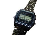 Zegarek elektroniczny jak Montana retro vintage metalowa bransoleta