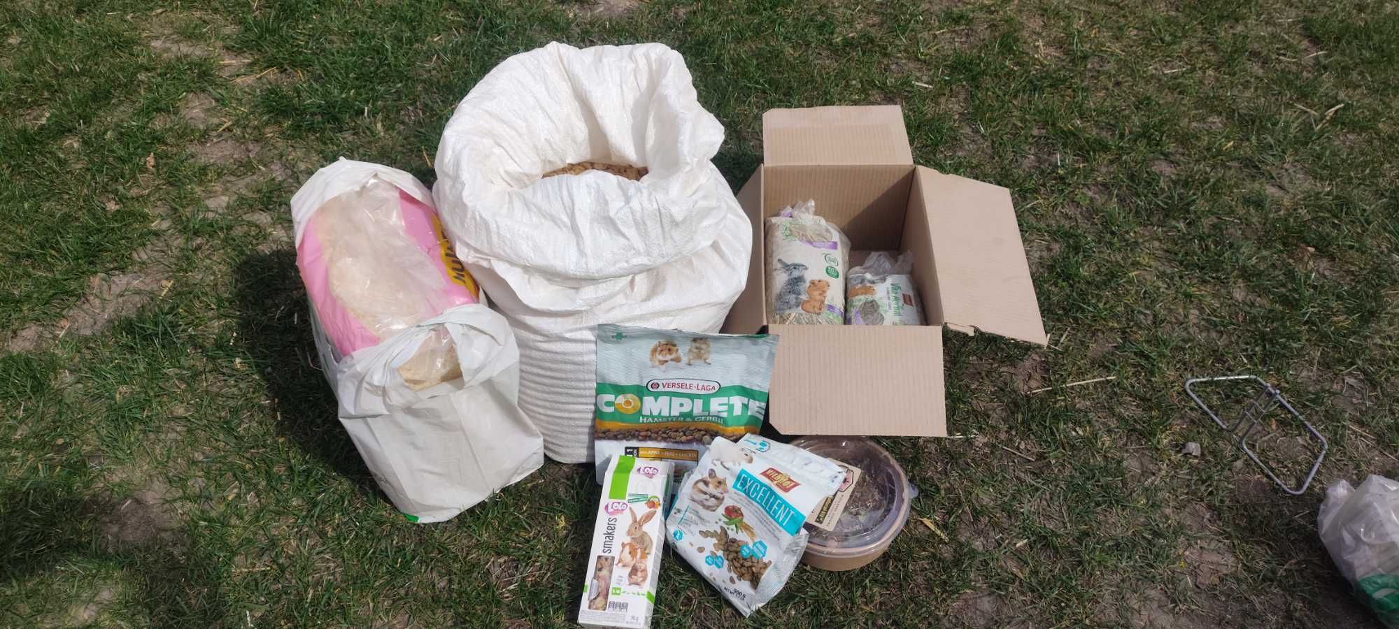 klatka dla chomika + dużo dodatków, transporter, kula, trociny