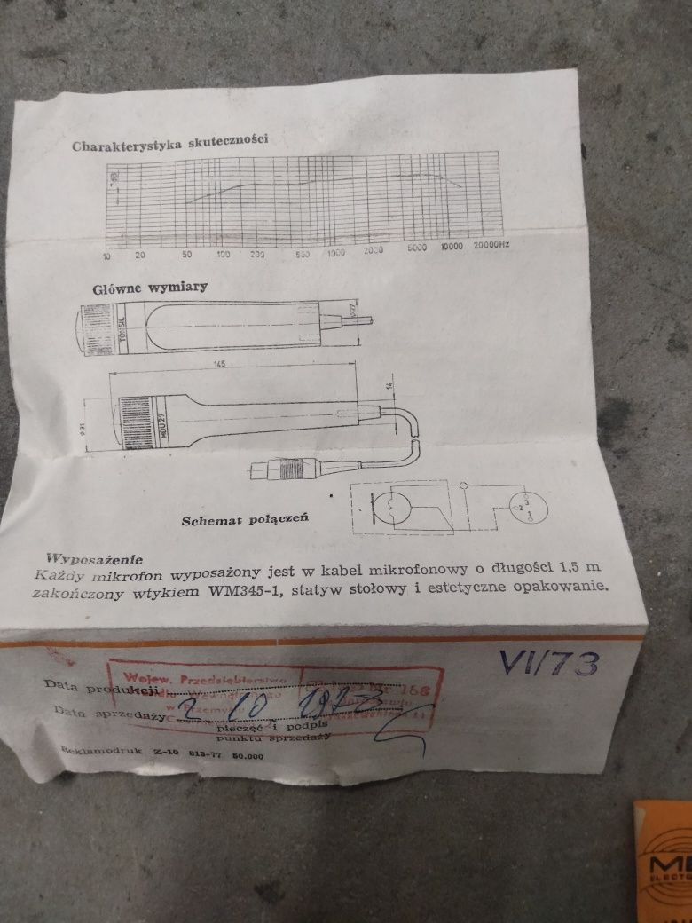 Mikrofon UNITRA Tonsil MDU27