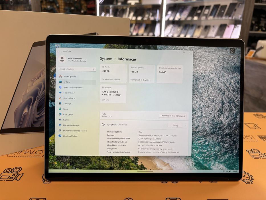 Microsoft Surface Pro 9 12 gen. i5/8GB/256GB od Lombard Halogsm Łódź