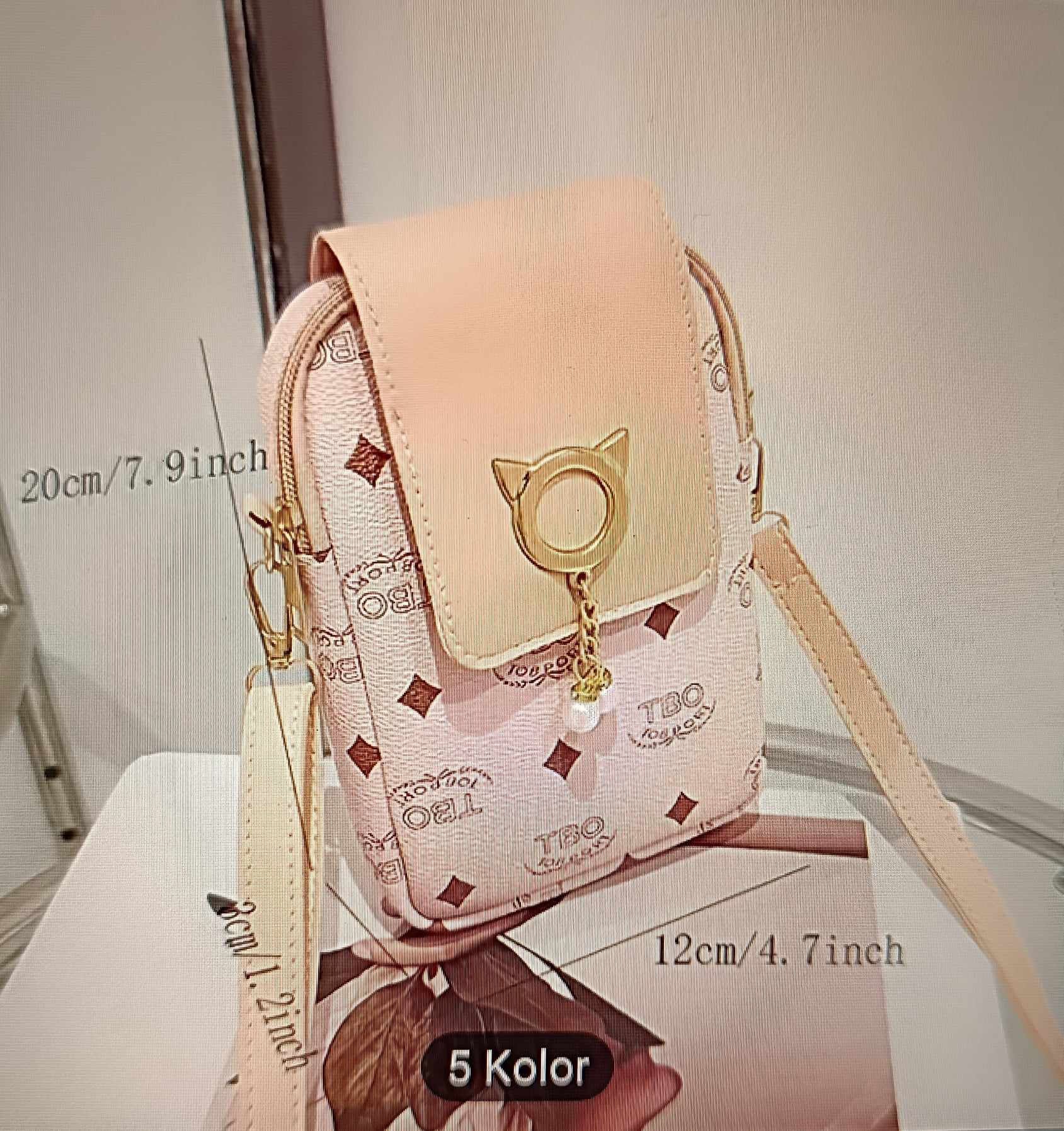 Elegancka mała torebka ozdobna z nadrukiem