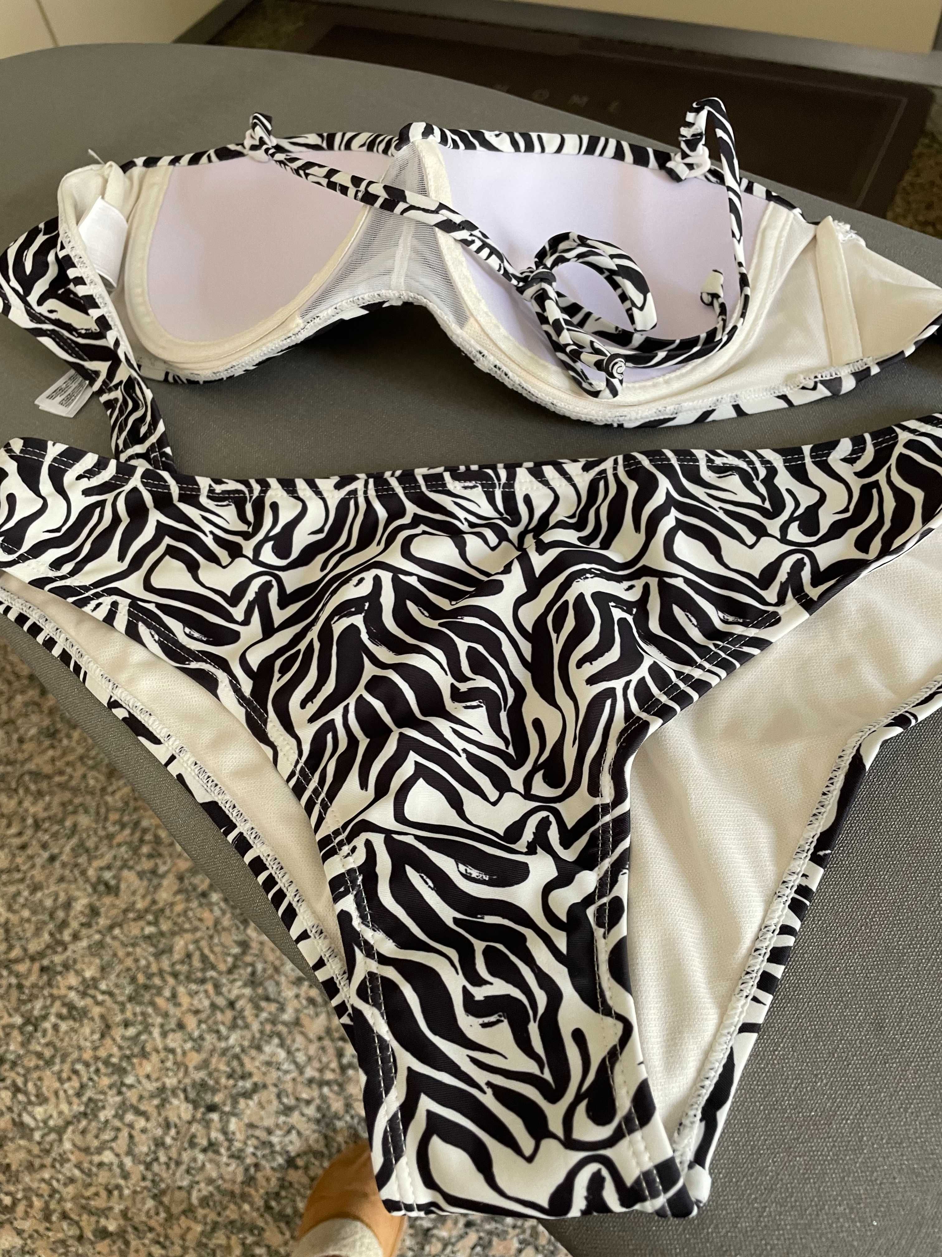 bikini da MO tamanho L preto e branco , novo com etiqueta