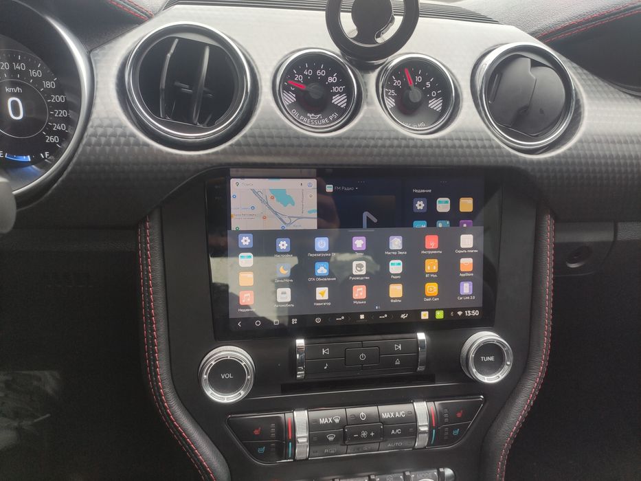 Штатная магнитола для Ford Mustang шустрая с CarPlay и QLED
