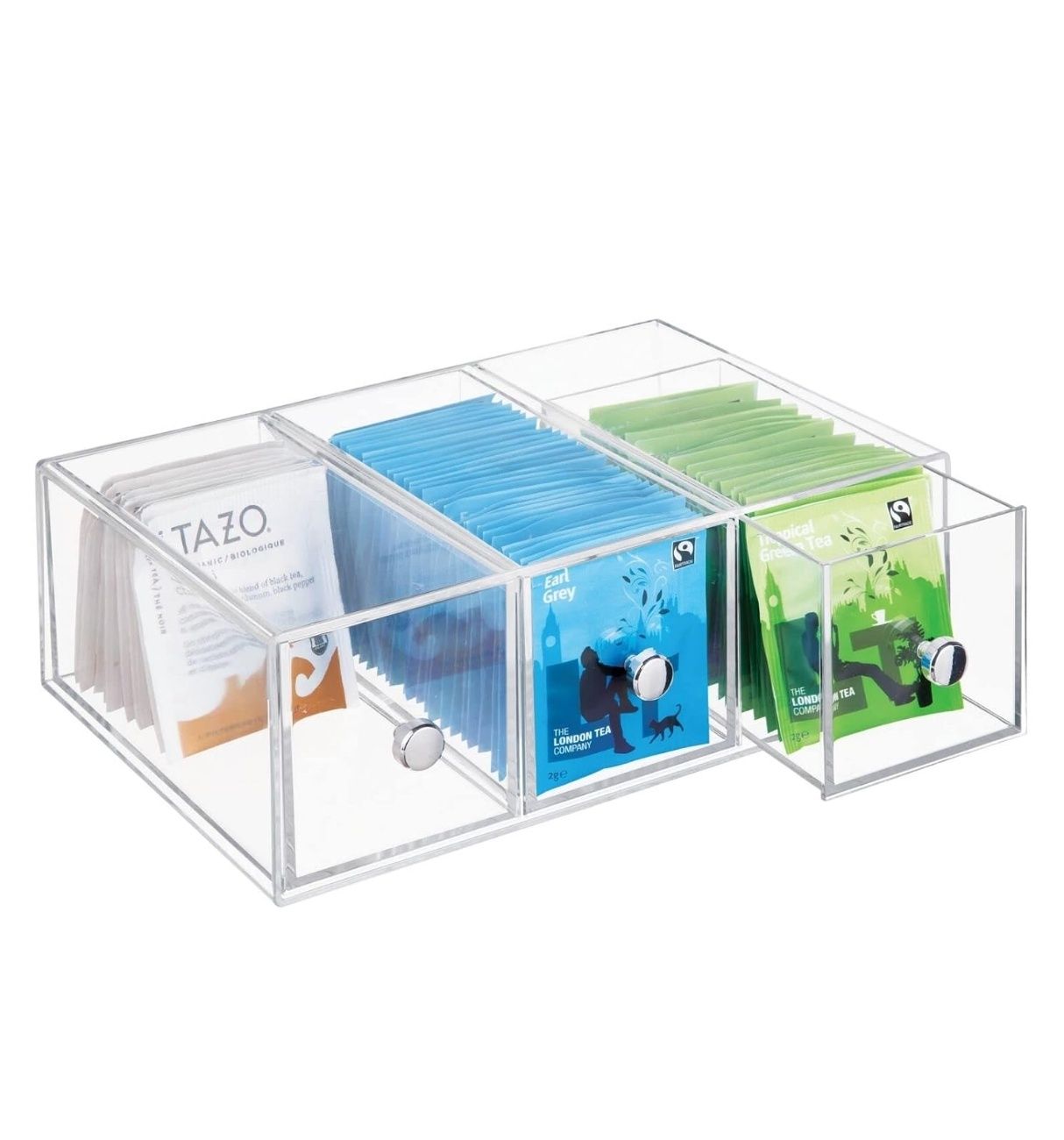Eleganckie plastikowe pojemniki organizer