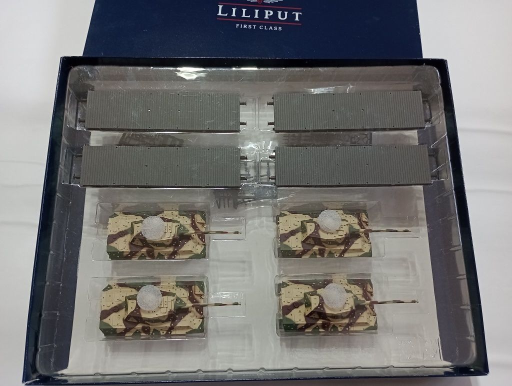 Liliput L240023 wagony H0 1:87 czołgi Tygrys Wehrmacht Africa Corps