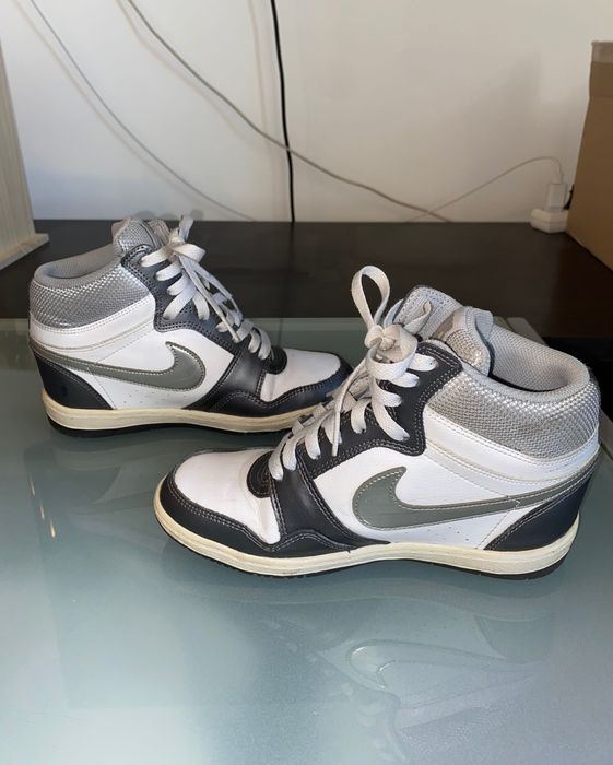 Nike Force Sky High Wedge White/Metallic Silver/Grey 38