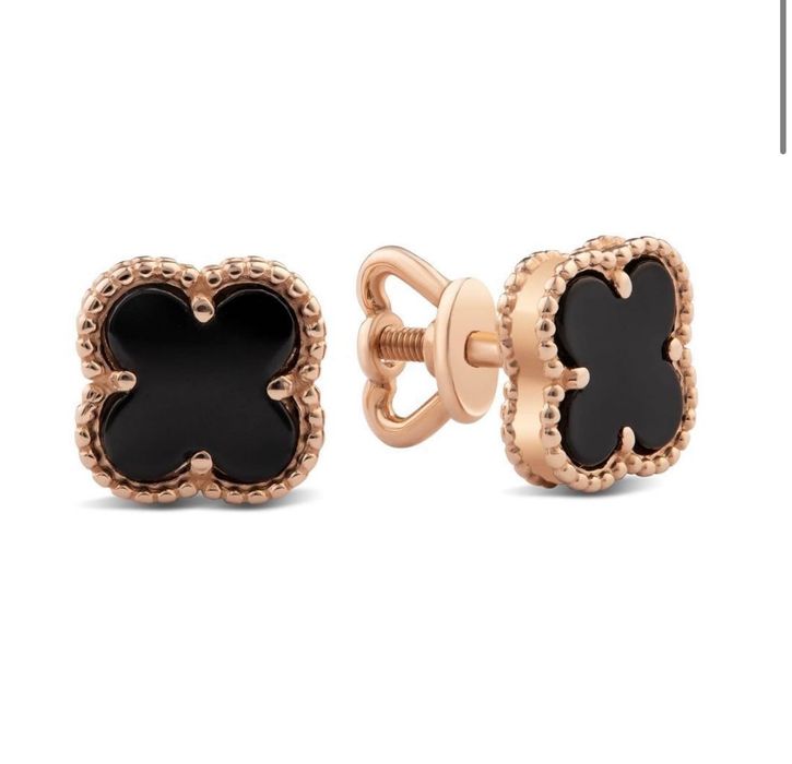 Сережки золотые сережки клевер