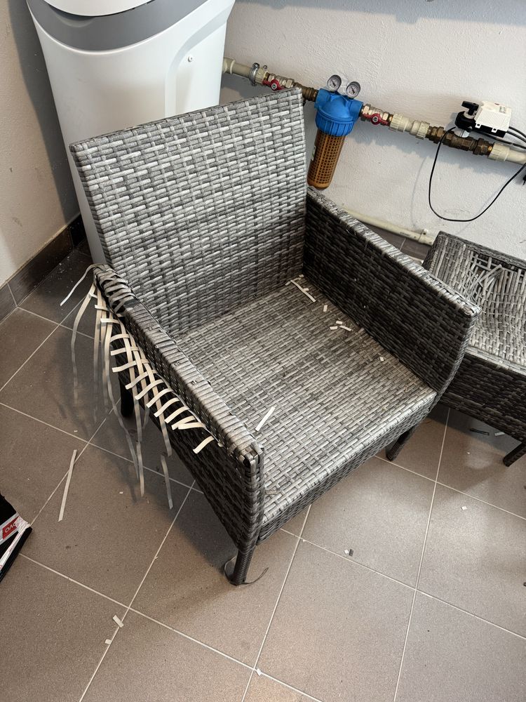 Meble ogrodowe technorattan uszkodzone oddam za darmo