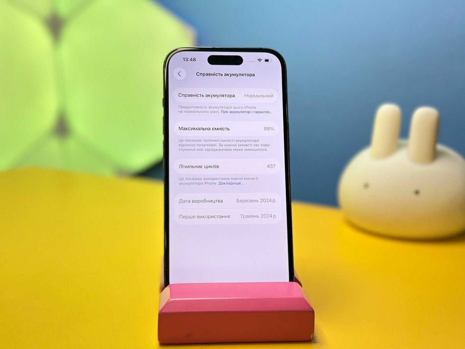 Смартфон Apple iPhone 15 256GB Black (149730) Б/У З ГАРАНТІЄЮ