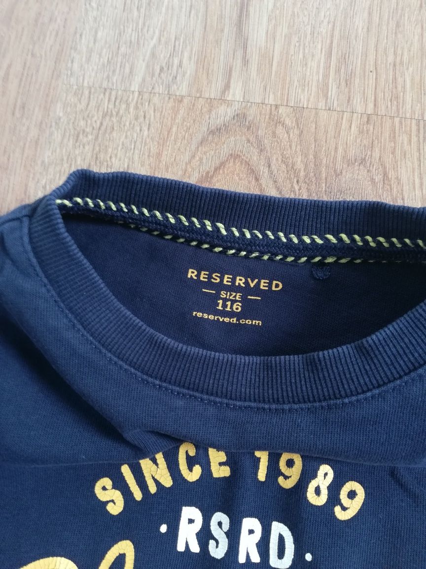 Bluza bluzka dla chłopca 110/116 granatowa grubszy materiał Reserved