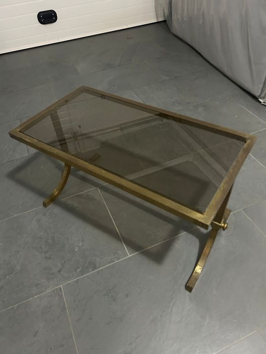 Mesa de centro, com tampo em vidro