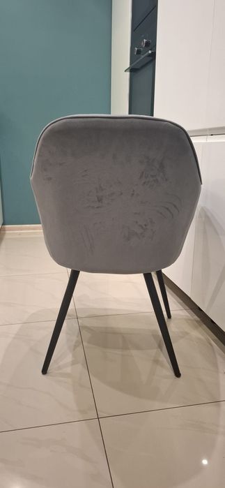Krzesła kubełkowe welurowe do kuchni  jadalni
