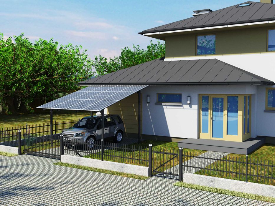 Wiatol wiata garazowa pod fotowoltaike carport wiaty panel