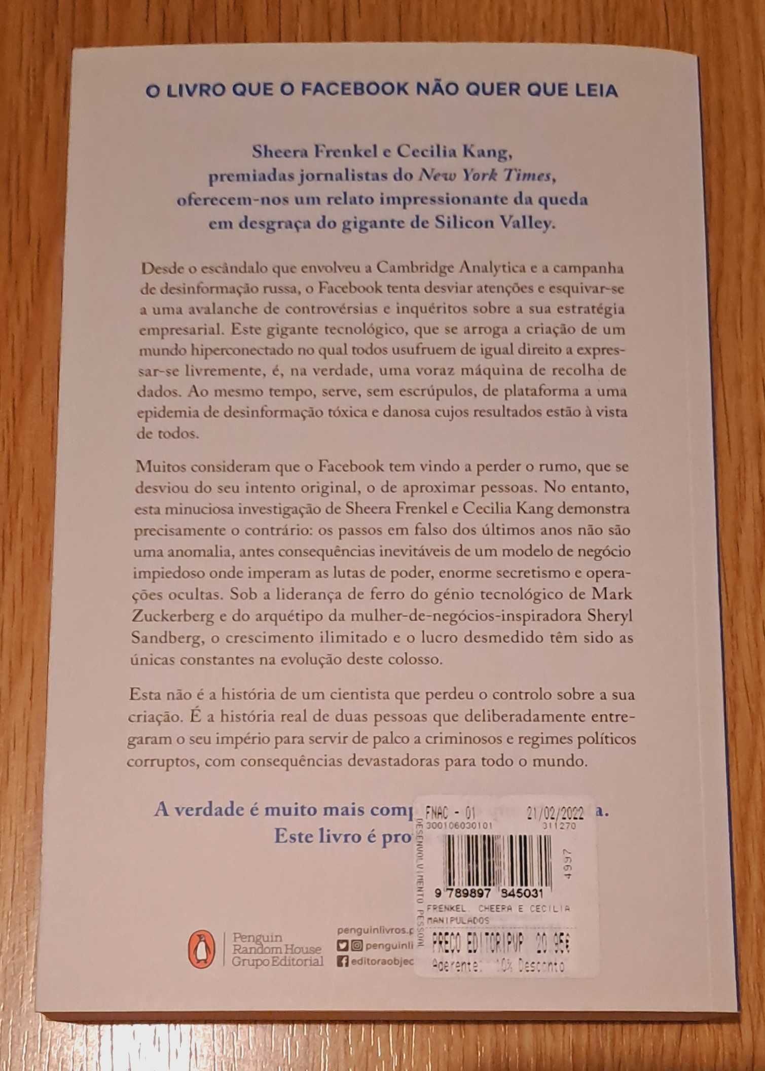 Livro: “ Manipulados” - Sheera Frenkel e Cecilia Kang
