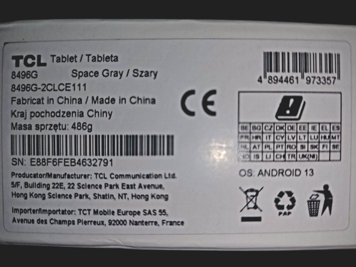 Sprzedam tablet TCL TAB10/2 4/64GB