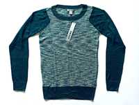 DKNY Donna Karan Sweter Sweterek Bluzka LV Butelkowa Zielen Melanz