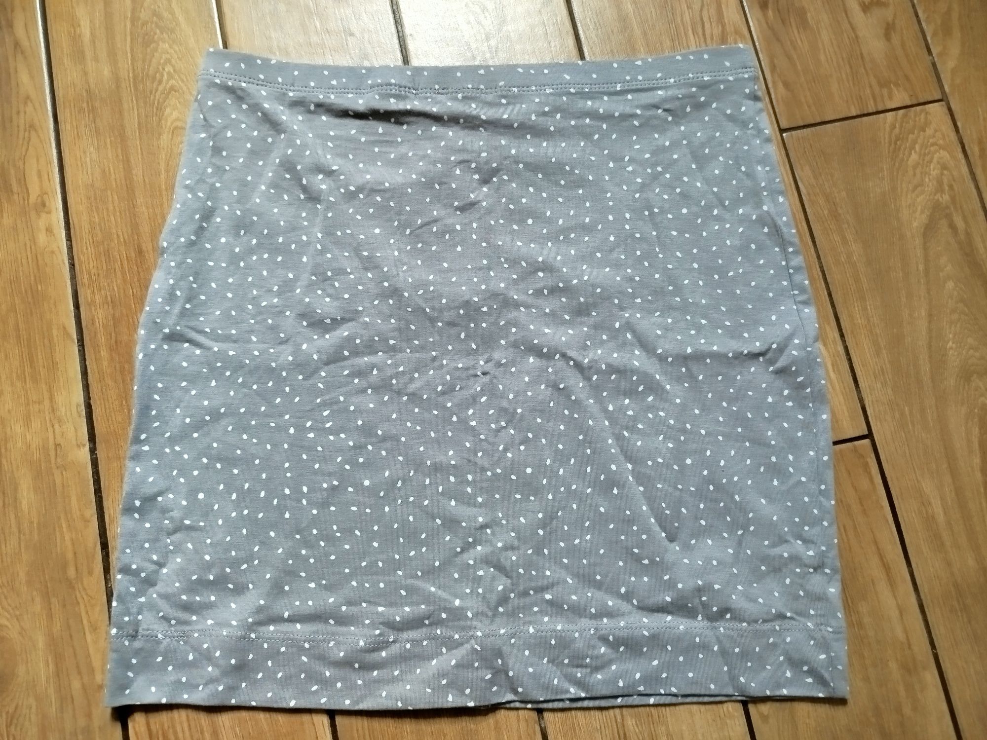 Basic spódniczka mini. Szara w kropki. S hm