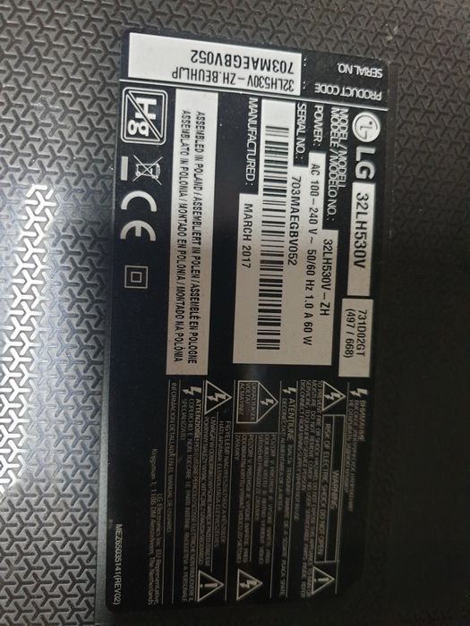 Peças TV LG 32LH530V