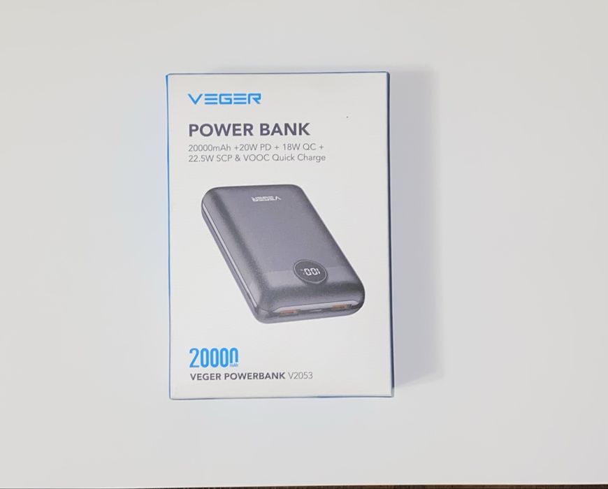 Портативний зарядний пристрій Power Bank Veger S20 20000 mAh
