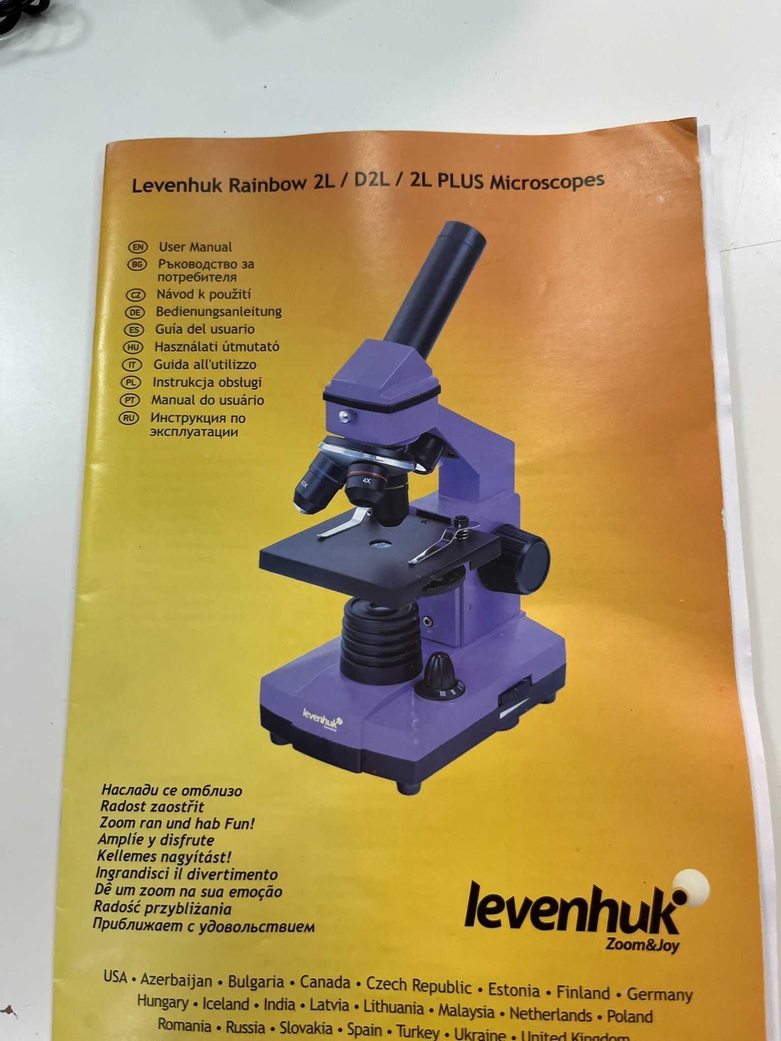 Mikroskop Levenhuk Rainbow 2L/D2L zoom 400x BIAŁY