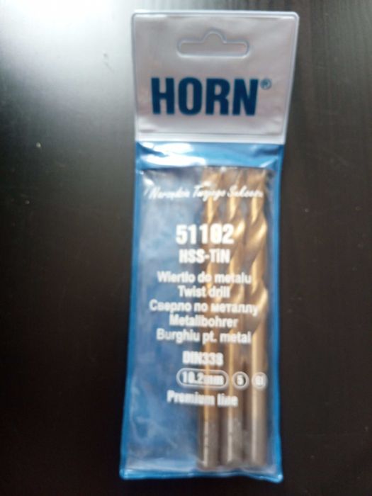 Wiertło do metalu Horn 51102 Tytan 10,2mm komplet 3szt.