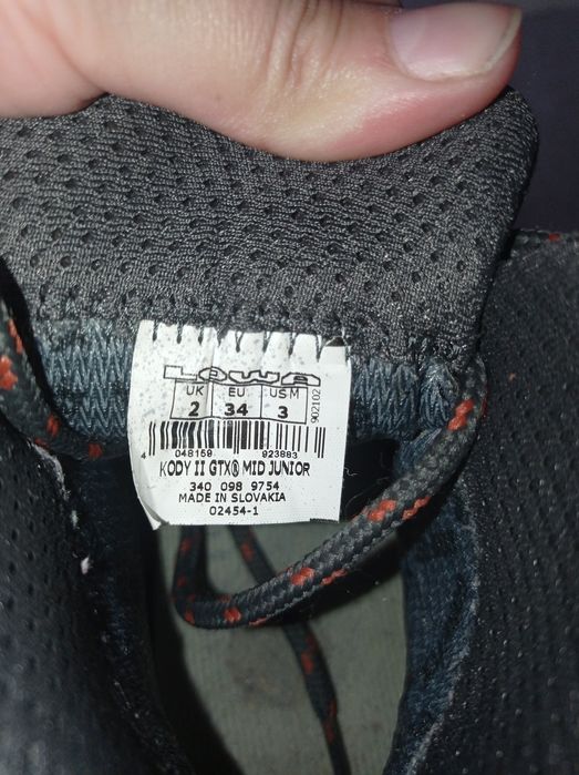 Ботінки, чоботи 34 розмір, устілка 21,5 см хлопець gore-tex Lowa